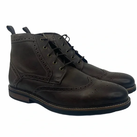 Nunn Bush Odell Wingtip Rust Dress Boots - Picture 7 of 16